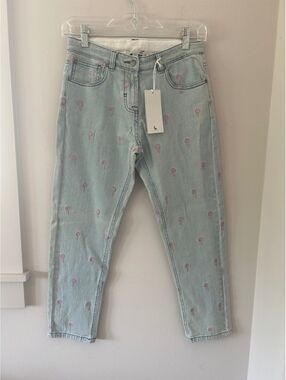 Stella McCartney Kids Jeans with Embroidered Palms Girls Size 12 (NWT)